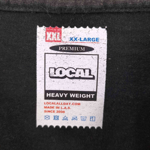 LOCAL CLOTHNG ローカル クロージング クルーネック 両面プリント 半袖 Tシャツ メンズ XXL