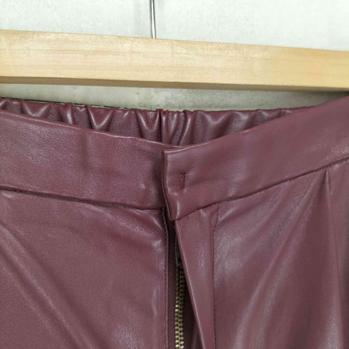 7-IDconcept フェイクレザー ガウチョパンツ レディース JPN:40