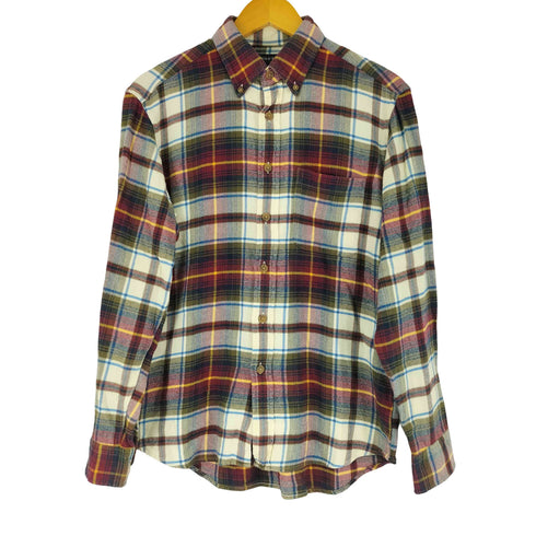ランズエンド LANDS END ボタンダウン フランネルシャツ メンズ JPN:M