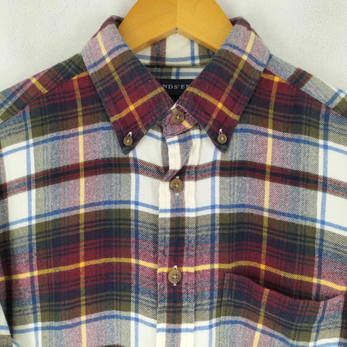 ランズエンド LANDS END ボタンダウン フランネルシャツ メンズ JPN:M