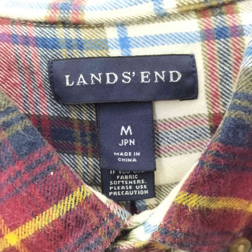 ランズエンド LANDS END ボタンダウン フランネルシャツ メンズ JPN:M