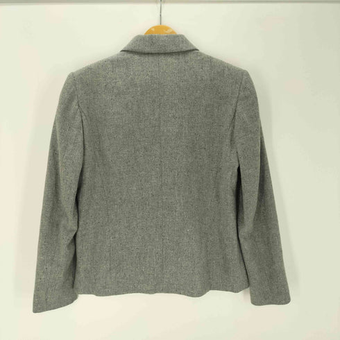 マレーラ MARELLA MADE IN ITALY Angora Virgin Wool イタリア製 白タグ アンゴラ バージン ウール メランジ スポーツ ジャケット スウィングトップ ブルゾン LAMPO ジップ レディース EUR:44