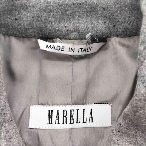 マレーラ MARELLA MADE IN ITALY Angora Virgin Wool イタリア製 白タグ アンゴラ バージン ウール メランジ スポーツ ジャケット スウィングトップ ブルゾン LAMPO ジップ レディース EUR:44
