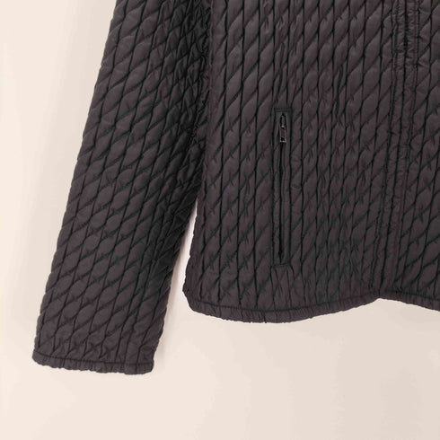 スポーツマックス SPORTMAX by Max Mara MADE IN ITALY イタリア製 縮絨 加工 キルティング パデット パフ ジャケット ブルゾン ブラック レディース EUR:42