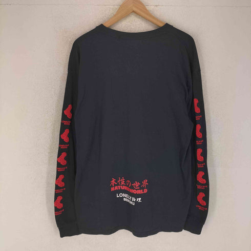ロンリー LONELY 論理 BEIKOKU NATURE WORLD クルーネック 長袖 Tシャツ メンズ L