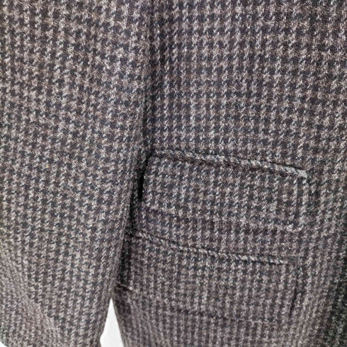 コムデギャルソンオム COMME des GARCONS HOMME 田中オム ツイード ハウンドトゥース 3B シングル テーラードジャケット & 2タック ワイドテーパード スラックス セットアップ メンズ ジャケット:M / パンツ:S