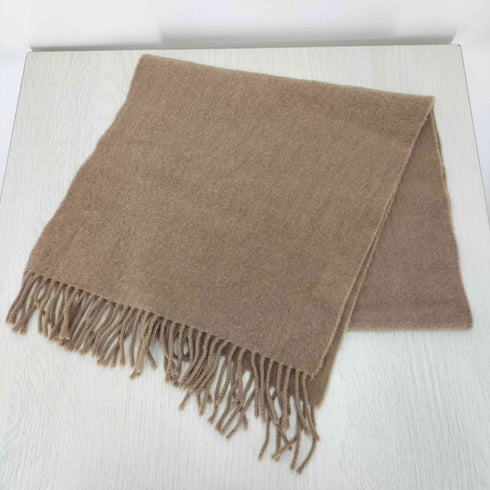 バーバリーズ BURBERRYS ホース刺繍 PURE CASHMERE ウール100% フリンジマフラー レディース