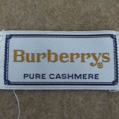 バーバリーズ BURBERRYS ホース刺繍 PURE CASHMERE ウール100% フリンジマフラー レディース