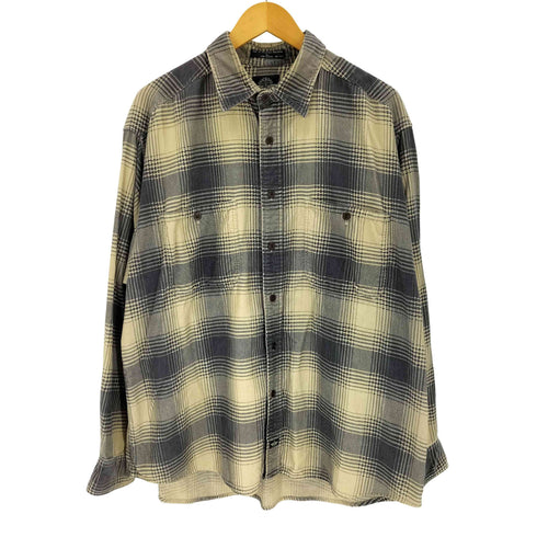 ドッカーズ DOCKERS 90-00s オンブレチェック ポケット 長袖 シャツ メンズ L