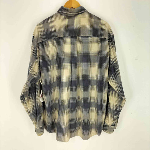 ドッカーズ DOCKERS 90-00s オンブレチェック ポケット 長袖 シャツ メンズ L