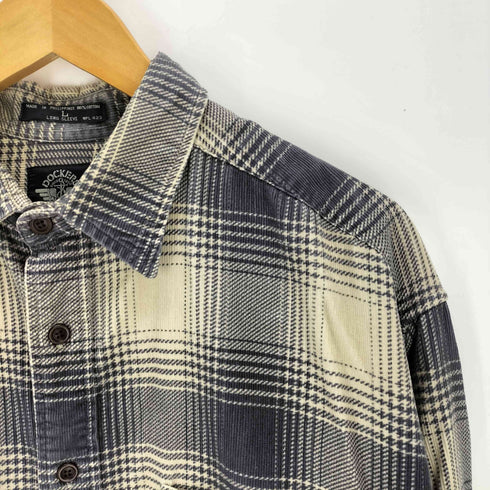 ドッカーズ DOCKERS 90-00s オンブレチェック ポケット 長袖 シャツ メンズ L