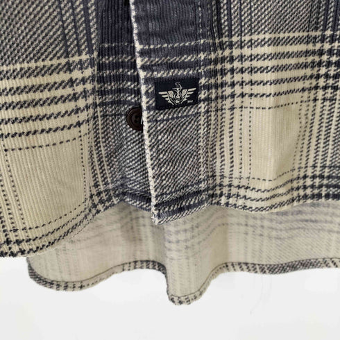 ドッカーズ DOCKERS 90-00s オンブレチェック ポケット 長袖 シャツ メンズ L