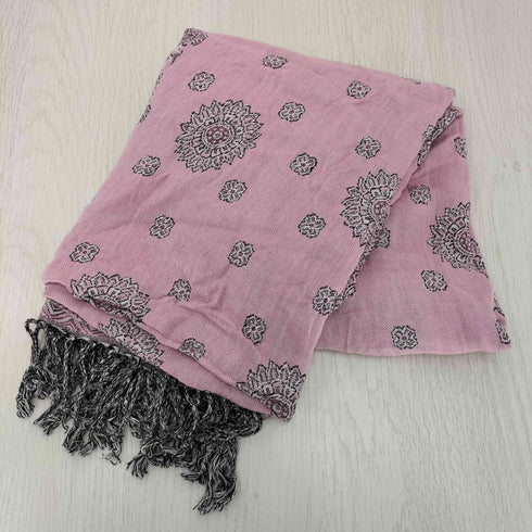 パシュミナ PASHMINA インド製 カシミヤ100% 総柄 ストール レディース