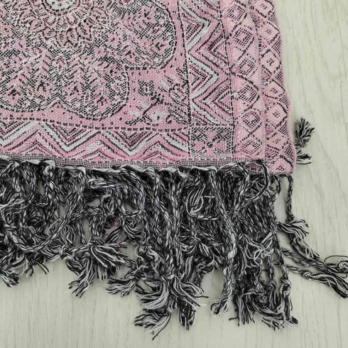 パシュミナ PASHMINA インド製 カシミヤ100% 総柄 ストール レディース
