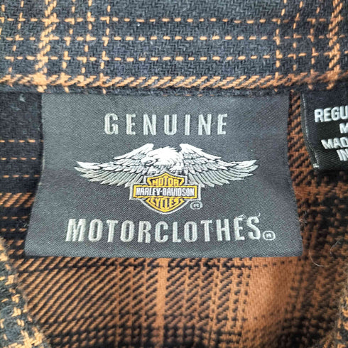 ハーレーダビッドソン HARLEY-DAVIDSON インド製 チェック 長袖 ネルシャツ メンズ M
