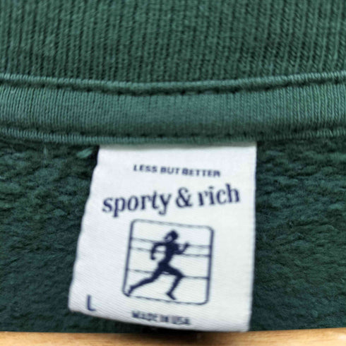 スポーティーアンドリッチ SPORTY& RICH USA製 Prince プリント スウェット プルオーバー メンズ L