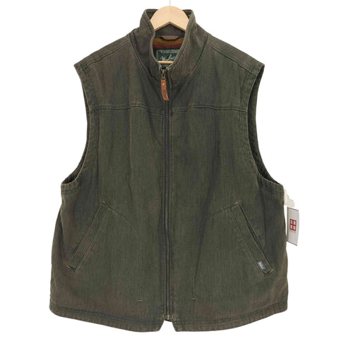 ウールリッチ WOOLRICH 90s 緑タグ 裏地ボーダーフリース ダック ウォークベスト メンズ XXL