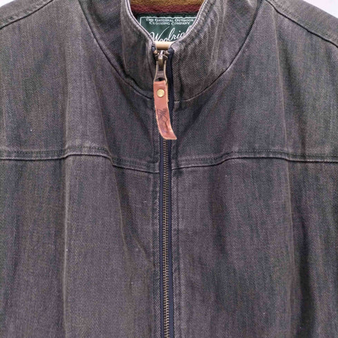ウールリッチ WOOLRICH 90s 緑タグ 裏地ボーダーフリース ダック ウォークベスト メンズ XXL