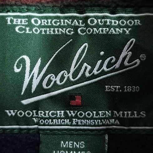 ウールリッチ WOOLRICH 90s 緑タグ 裏地ボーダーフリース ダック ウォークベスト メンズ XXL