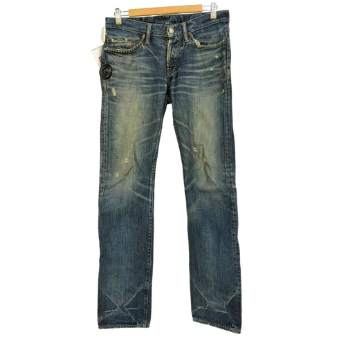 ヒステリックグラマー HYSTERIC GLAMOUR 00S スタッズ ダメージ加工 ローライズ ストレートデニムパンツ メンズ 30