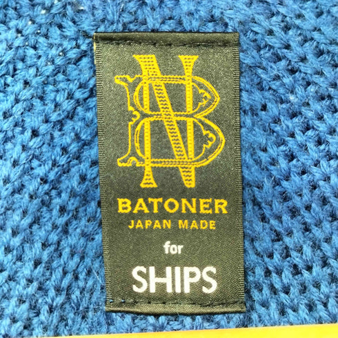 バトナー BATONER ウール100 Vネック カーディガン メンズ JPN:2