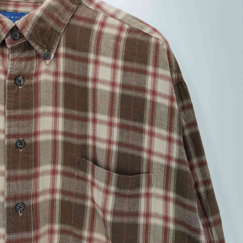 タウンクラフト TOWNCRAFT 80s ニカラグア製 ポケット チェック ボタンダウン L/S ネルシャツ メンズ import:XL
