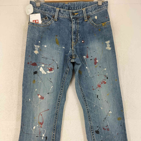 ミッシェルクランオム MICHEL KLEIN HOMME ペイント加工 ストレート デニム パンツ メンズ 46