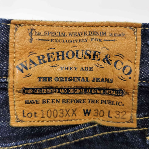 ウエアハウス WAREHOUSE Lot.1003XX 濃紺 赤耳 セルビッジ ストレート デニムパンツ メンズ W30 L32