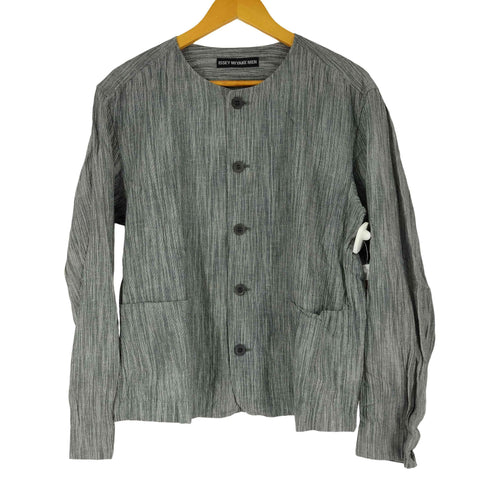 イッセイミヤケメン ISSEY MIYAKE MEN リネン混 ノーカラー シャツ メンズ JPN:2
