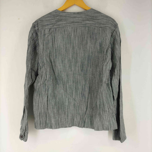 イッセイミヤケメン ISSEY MIYAKE MEN リネン混 ノーカラー シャツ メンズ JPN:2