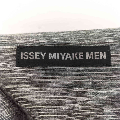 イッセイミヤケメン ISSEY MIYAKE MEN リネン混 ノーカラー シャツ メンズ JPN:2