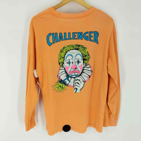 チャレンジャー CHALLENGER L/S WASHED CLOWN TEE ロングスリーブL/STシャツ クラウン ピエロ メンズ import:M