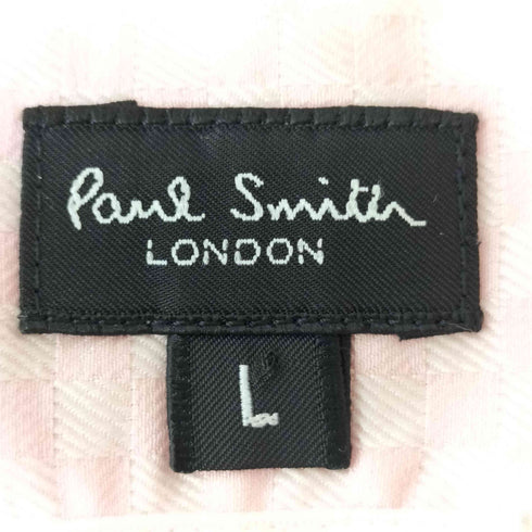 ポールスミスロンドン Paul Smith LONDON イタリア製 チェッカー折柄 襟裏花柄 ドゥエボットーニ シャツ メンズ import:L