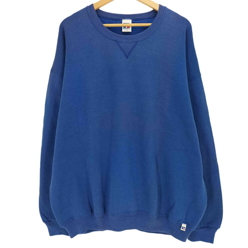 ラッセル Russell 90s メキシコ製 前Vガゼット ブランク クルーネックトレーナー メンズ import:XXL