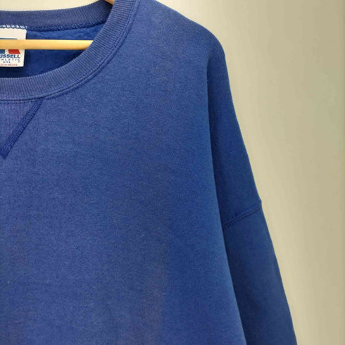 ラッセル Russell 90s メキシコ製 前Vガゼット ブランク クルーネックトレーナー メンズ import:XXL