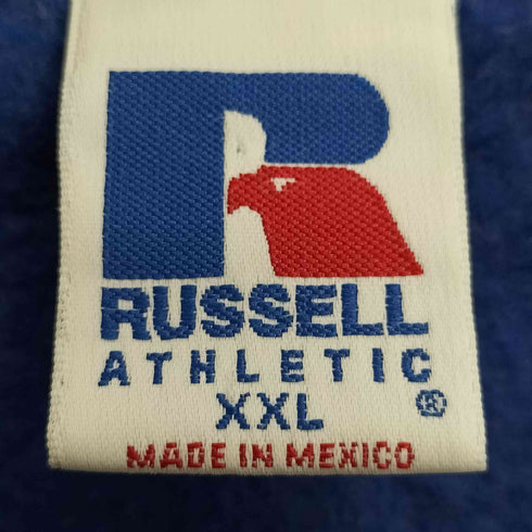 ラッセル Russell 90s メキシコ製 前Vガゼット ブランク クルーネックトレーナー メンズ import:XXL