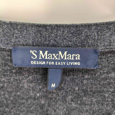 エスマックスマーラ S Max Mara ウール ロングVネック カーディガン レディース import:M