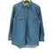 ラッキーストライク LUCKY STRIKE 90-00S OLD ダブル フラップ ポケット L/S デニム ワーク シャツ メンズ import:M