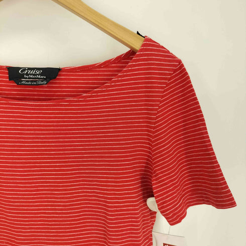 マックスマーラ MAX MARA Uネック ボーダーカットソー レディース