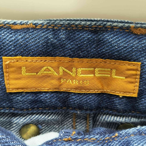ランセル LANCEL 90S-00S OLD 刺繍 デザイン ワイド レッグ デニム パンツ Y2K メンズ 28