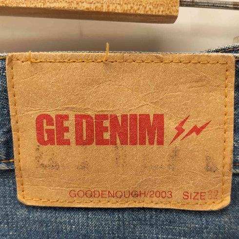 グッドイナフ GOODENOUGH GE DENIM 2003 00S サイド ジップ ギミック ストレート デニム パンツ 赤耳 メンズ 32