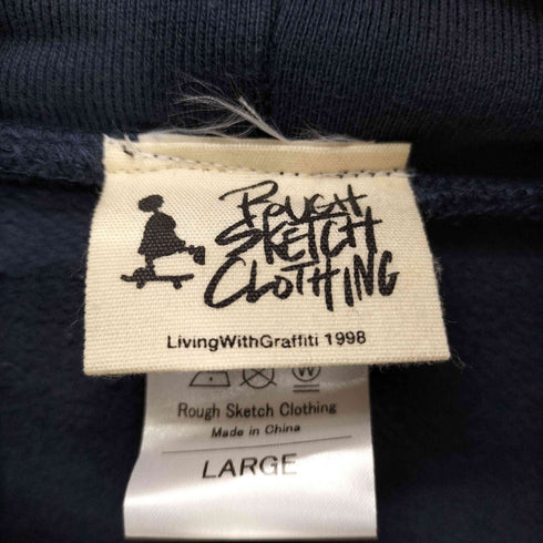 ROUGH SKETCH CLOTHING RSC ロゴプリント 裏起毛 プルオーバーパーカー メンズ JPN:L