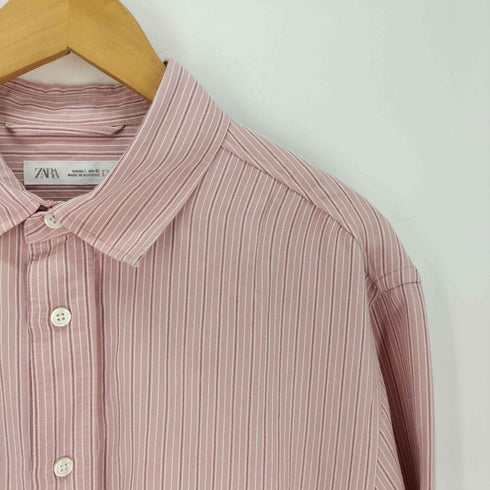ザラ ZARA レーヨンポリ オーバーサイズシャツ メンズ import:L