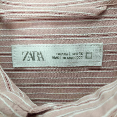 ザラ ZARA レーヨンポリ オーバーサイズシャツ メンズ import:L