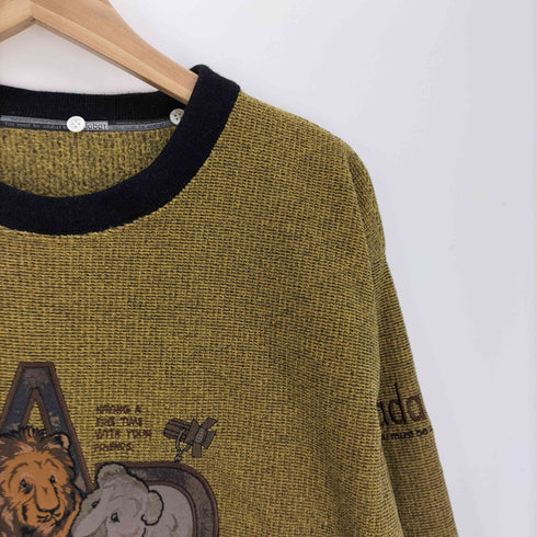 アダバット adabat 立体アニマル刺繍 プルオーバー ニット セーター メンズ