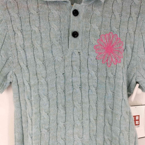 マルディメクルディ Mardi Mercredi MOHAIR CABLE TOP COLLAR SHORT SLEEVE 半袖 ニット レディース ONE SIZE