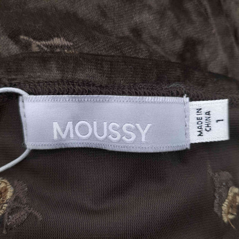 マウジー moussy フラワー刺繍 ベロア キャミワンピース レディース JPN:1