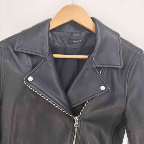 ジーナシス JEANASIS ラムレザー ダブルライダースジャケット レディース import:M