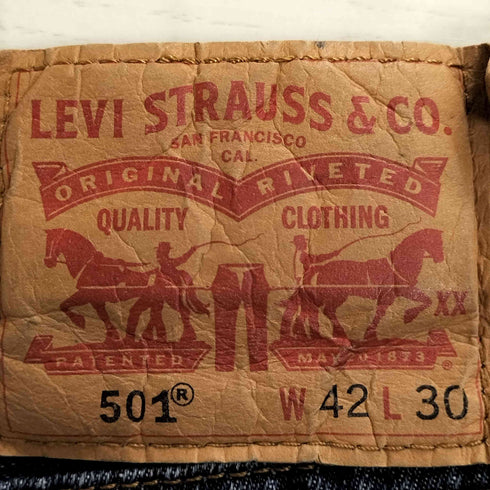 リーバイス Levis 501 ボタンフライ ストレートデニム メンズ W42 L30