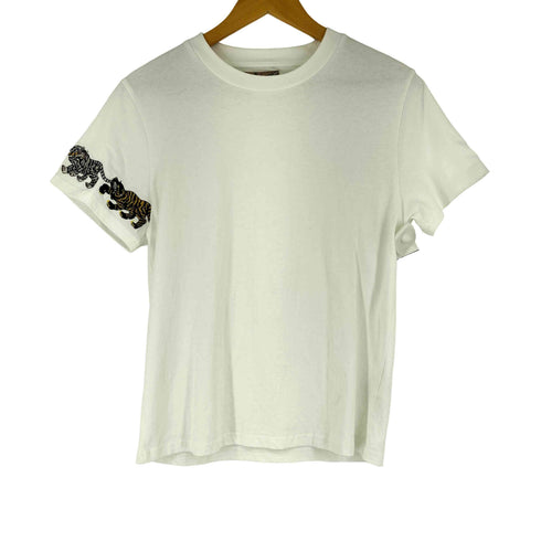 KARAKU しっぽを噛む虎列 クルーネック 半袖Tシャツ レディース JPN:S